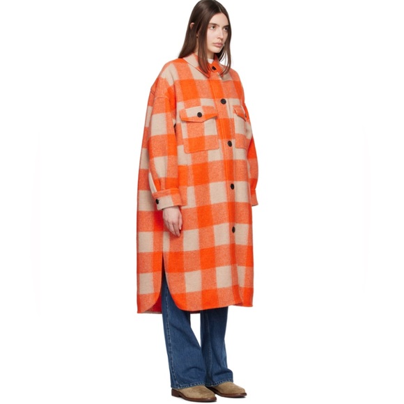 ISABEL MARANT ORANGE FONTIZI SHACKET COAT SZ XS - Picture 2 of 4